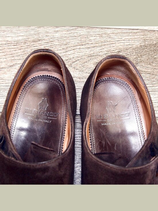 $795 Scarpe DI BIANCO Isernia Monkstrap 10 M Brown Suede SC574 * add $15 Trees main image 5